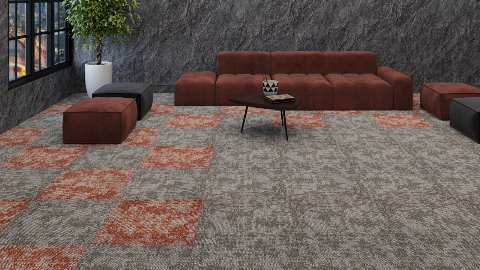 Carpet Tile Flooring, Flux Custom Designs for All Offices - Harrington India
